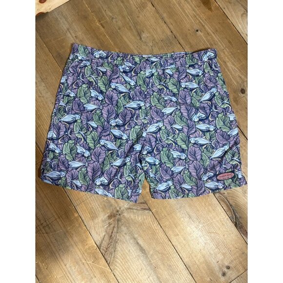 Mens vineyard vines swim trunks. Tropical. With drawstring Medium. - Picture 1 of 5